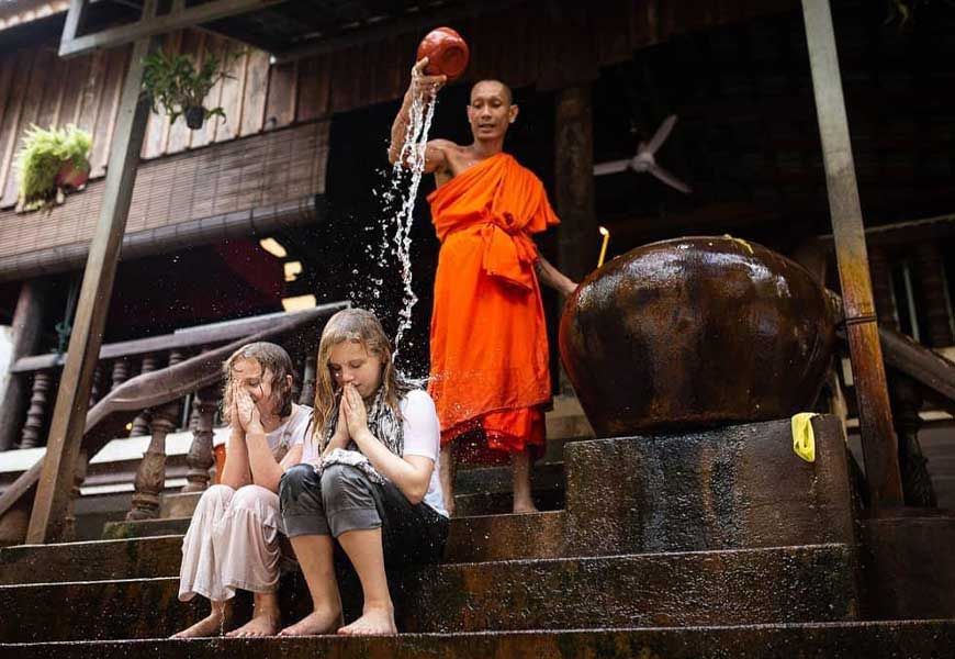 Cambodian Buddhist Water Blessing