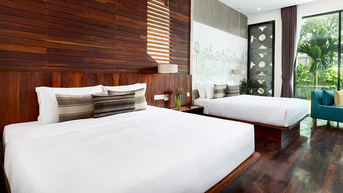 Family suite bedroom at Shintana Saya Residence Siem Reap hotel